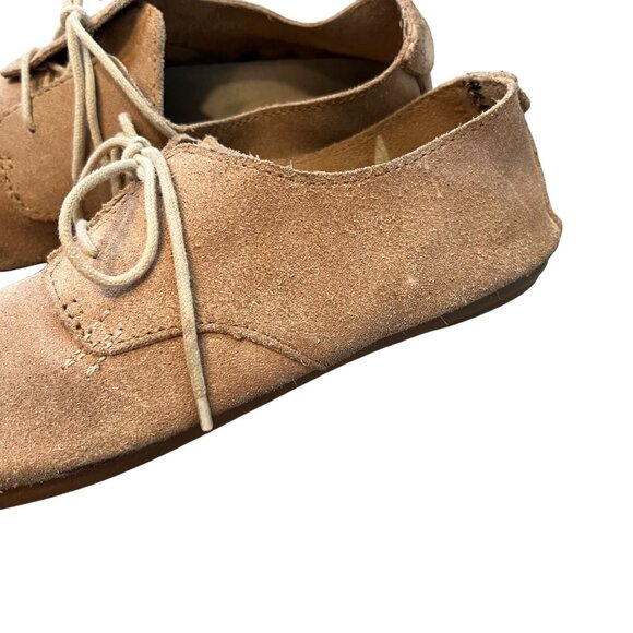 SIZE 5 Sanuk Bianca Minimalist Flat Suede Leather Sneaker Shoes - Picture 6 of 10